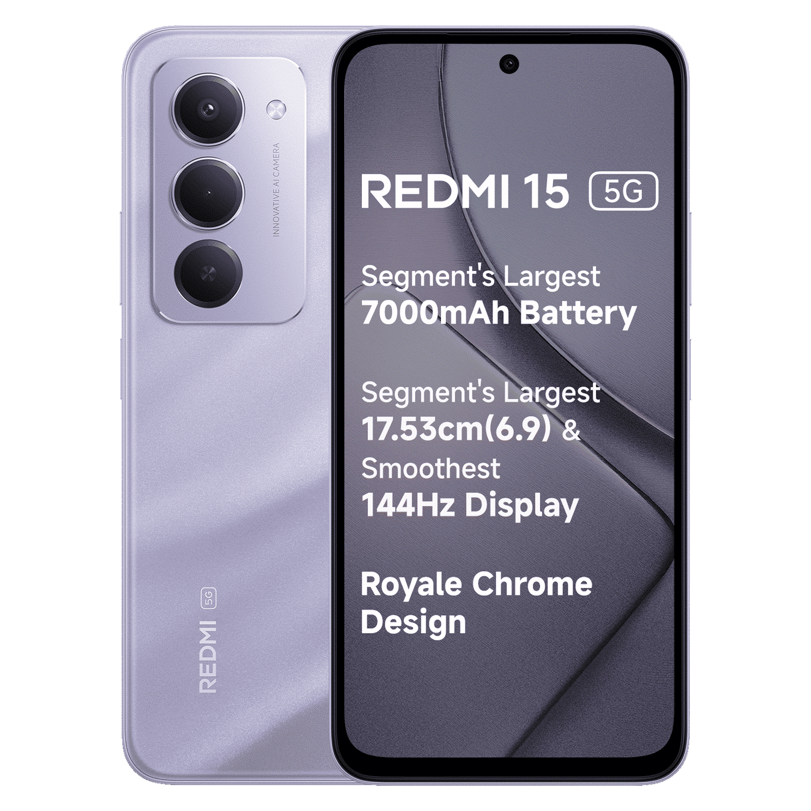 Buy Redmi 15 5G (8GB RAM, 256GB, Sandy Purple) Online - Croma